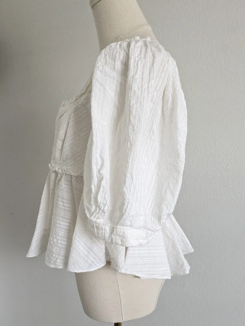 Free People Baby Doll Puff Sleeve Top